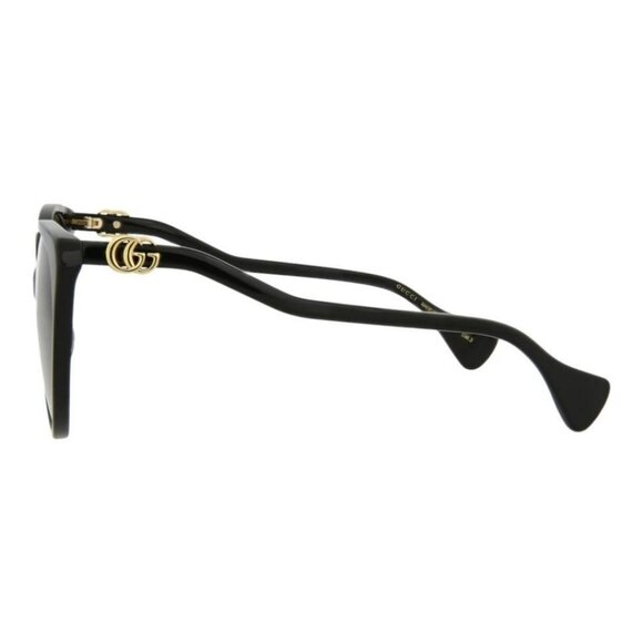 New Authentic Gucci Womens Cat Eye Black Black Grey Fashion Designer Eyewear - Picture 4 of 5